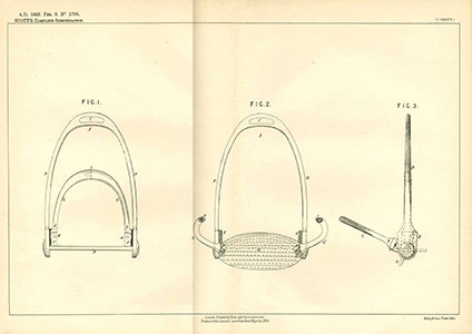 Photograph of the drawings from Scotts' patent